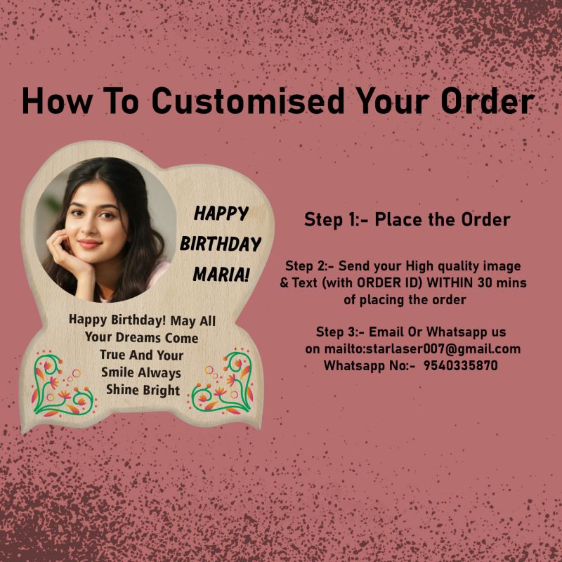 Personalized Happy Birthday Wooden Photo Frame | Heartfelt Birthday Gifts for Sister, Bestie or Wife | Custom With Photo & Name  Engraved Photo Tabletop Decor